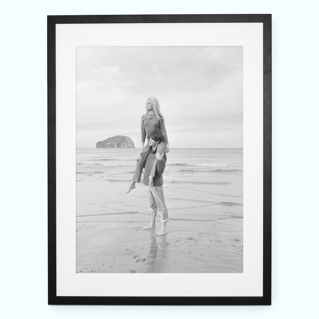 Bardot on the Beach Art Print
