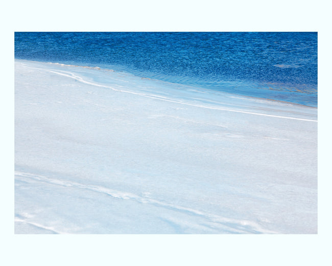 Blue Water and White Snow Art Print