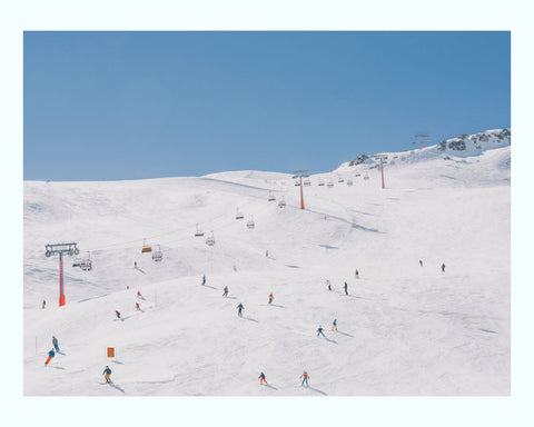 A Ski Resort in Courchevel, 1970 Art Print