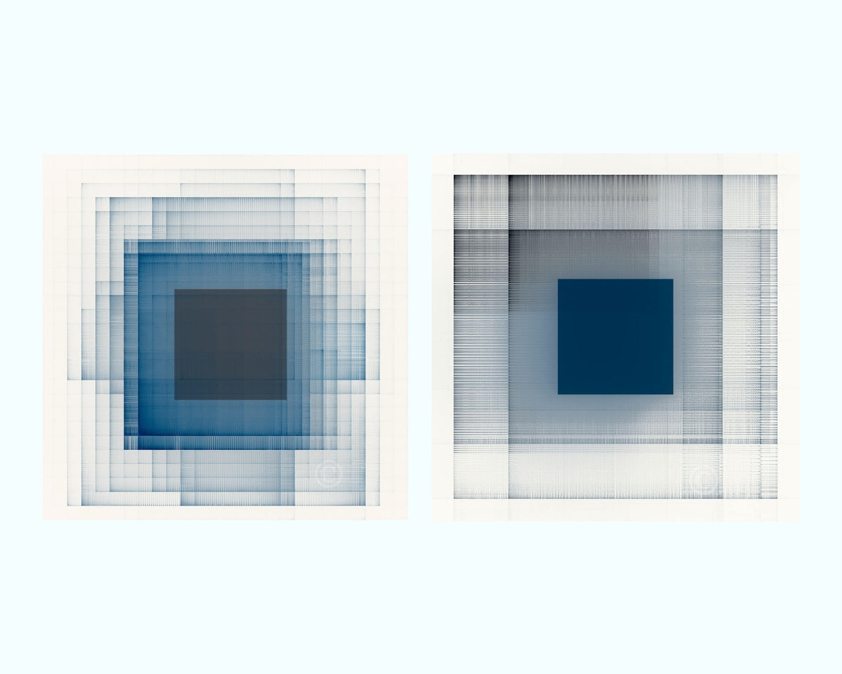 Minimal Blue Art Print Set 55MAX