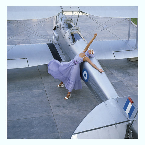 Jerry Hall on a Diving Plinth, 1975 Art Print