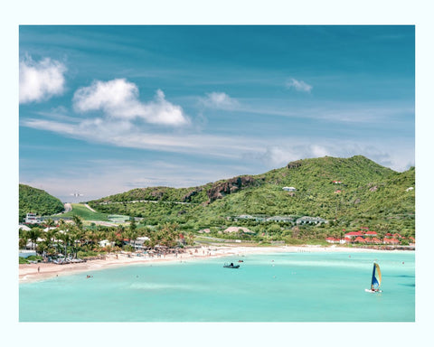 Sun Sand Sail, St Barths Art Print