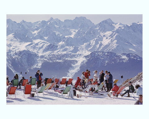 A Ski Resort in Courchevel, 1970 Art Print