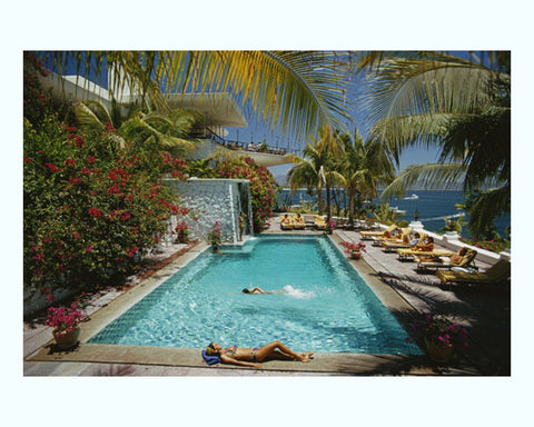 Swimmers at Las Brisas Art Print