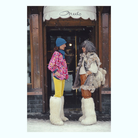 A Ski Resort in Courchevel, 1970 Art Print