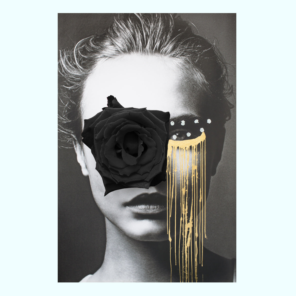 Golden Eye (Black) Art Print - 55MAX