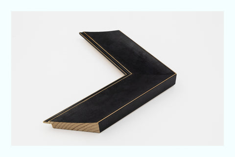 Thin Gold Distressed White Wood