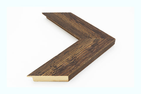 Thin Gold Distressed White Wood