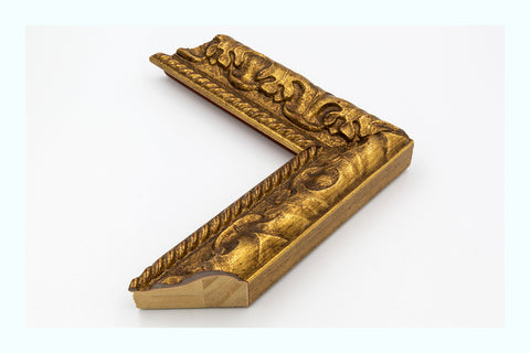 Thin Gold Distressed White Wood