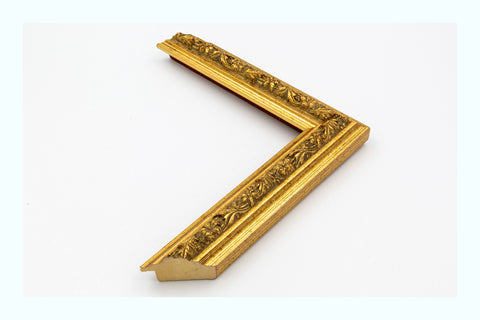 Thin Gold Distressed White Wood