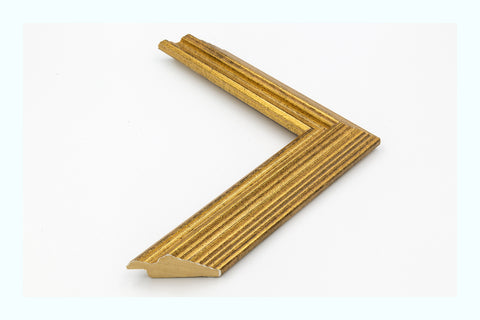 Thin Gold Distressed White Wood