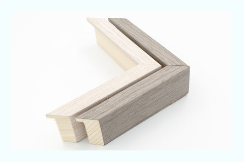 Thin Gold Distressed White Wood