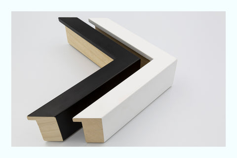 Thin Gold Distressed White Wood