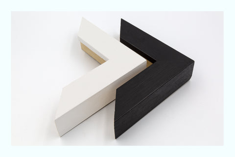 Thin Gold Distressed White Wood