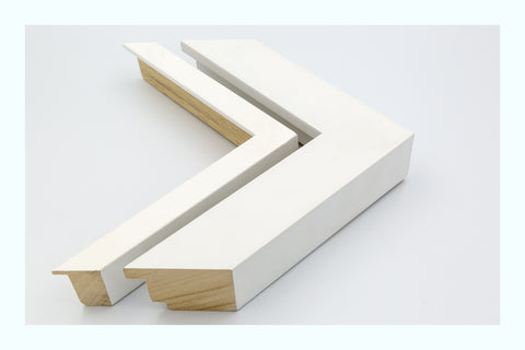 Thin Gold Distressed White Wood
