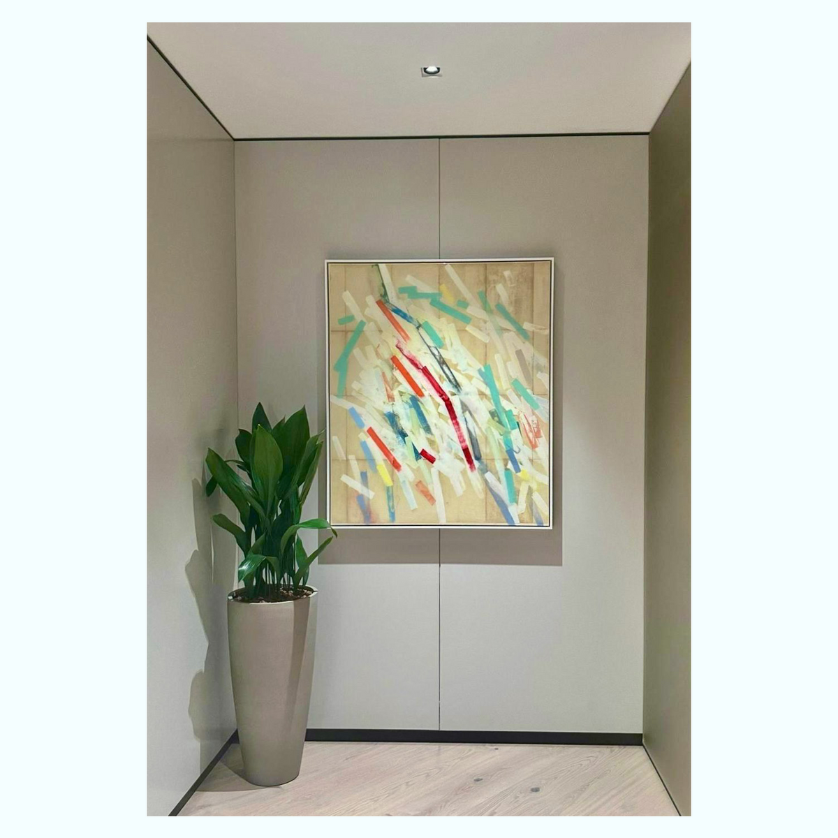 abstract art in lobby