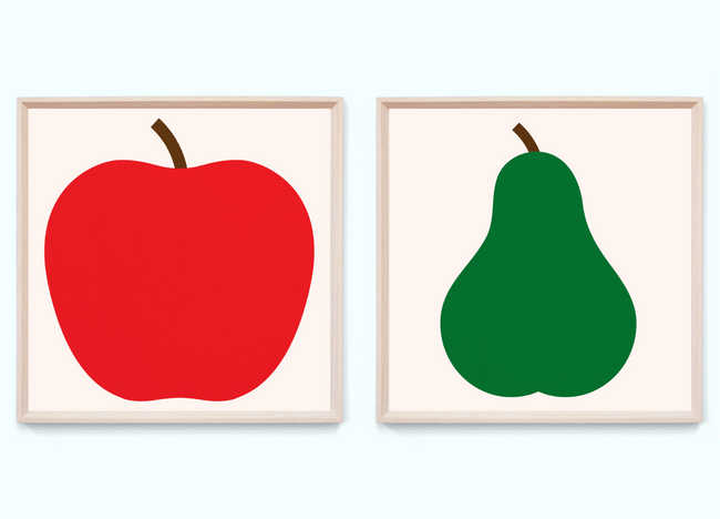 Apple & Pear Art Print Set