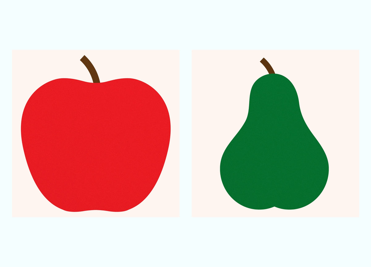 Apple & Pear Art Print Set