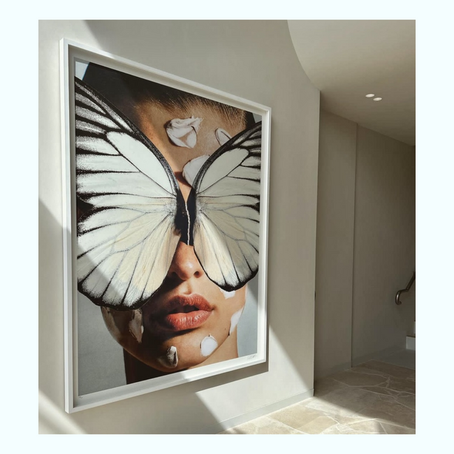 Broken Wings White Art Print