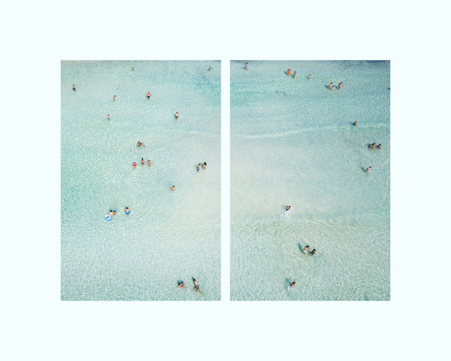 aerial beach view art print