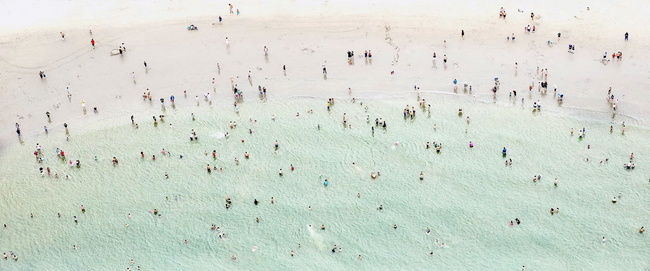 Coney Island Swimmers Art Print