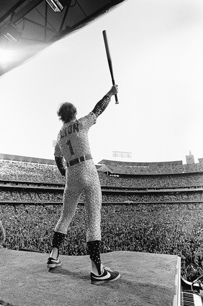 Elton John Standing on a Piano, 1975 Art Print