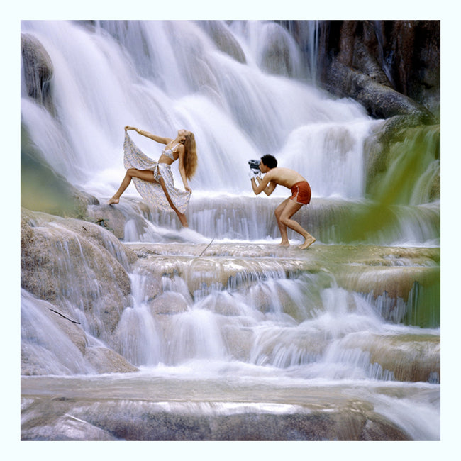 Jerry Hall & Antonio Lopez at Dunn's River Falls, 1975 Art Print