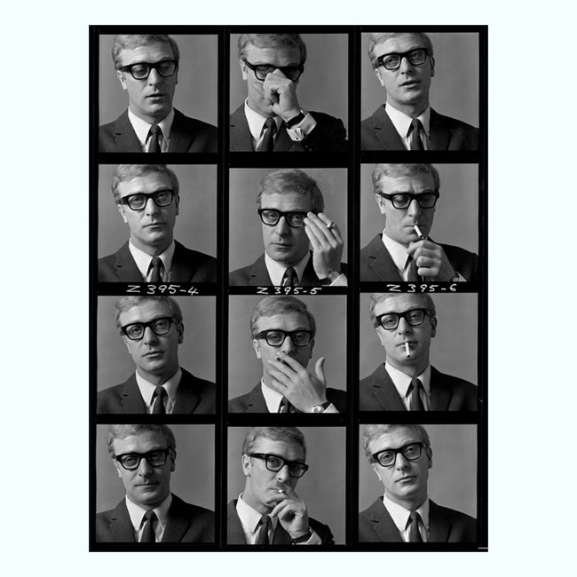 Michael Caine Contact Sheet Art Print