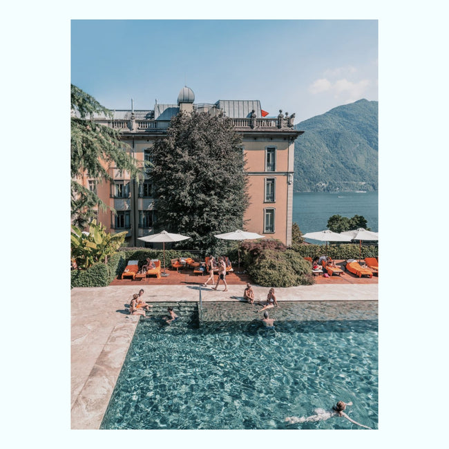 Poolside At Tremezzo Art Print