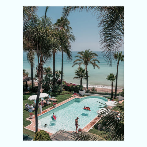 The Merc Or The Moke,The Marbella Club Hotel Art Print