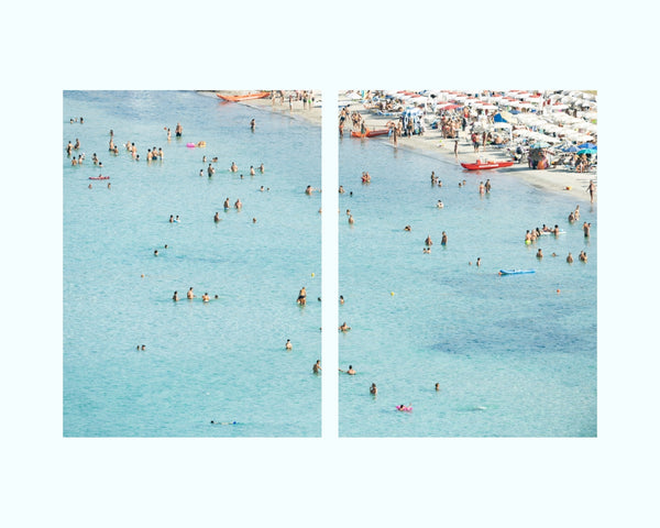 Porto Rotondo Beach Diptych Art Print Set - 55MAX