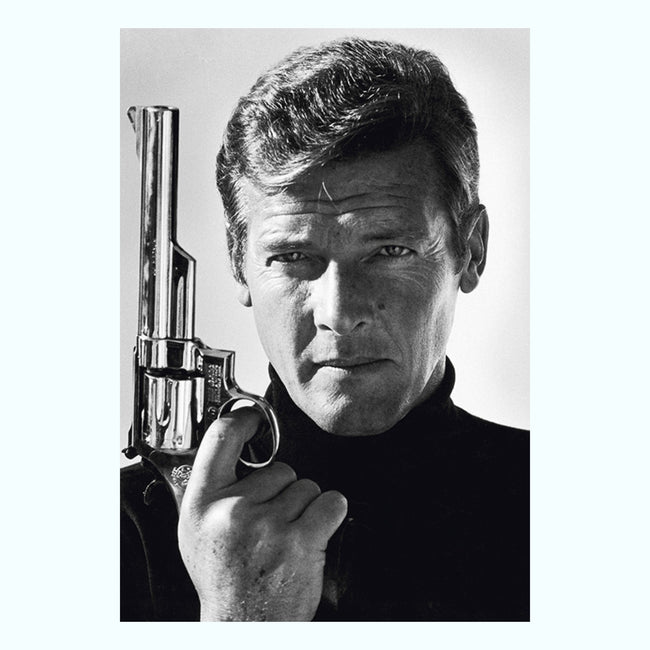 Roger Moore as James Bond Art Print