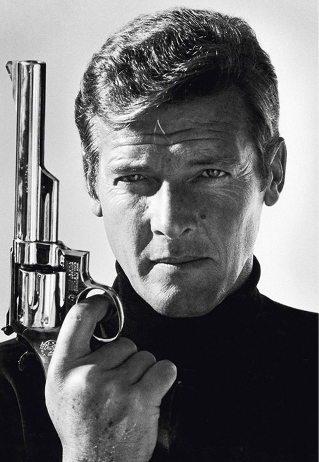 Roger Moore as James Bond Art Print