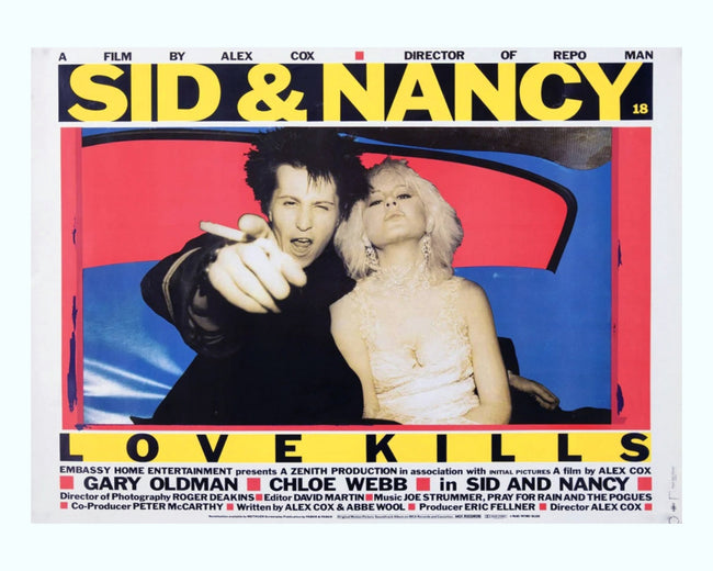 Sid & Nancy 'Love Kills' Film Poster 1986 in a Perspex Frame