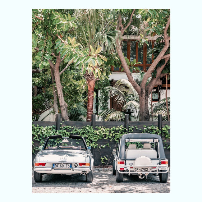 The Merc Or The Moke,The Marbella Club Hotel Art Print