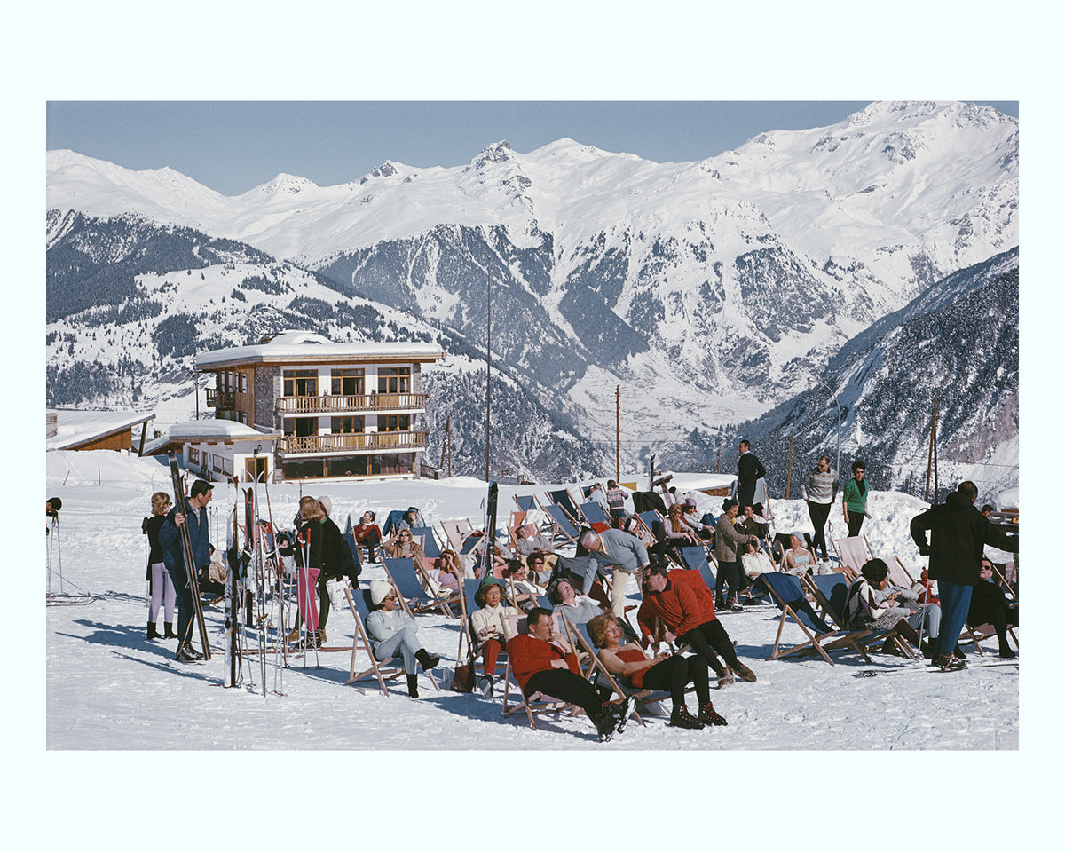 A Ski Resort in Courchevel, 1970 Art Print