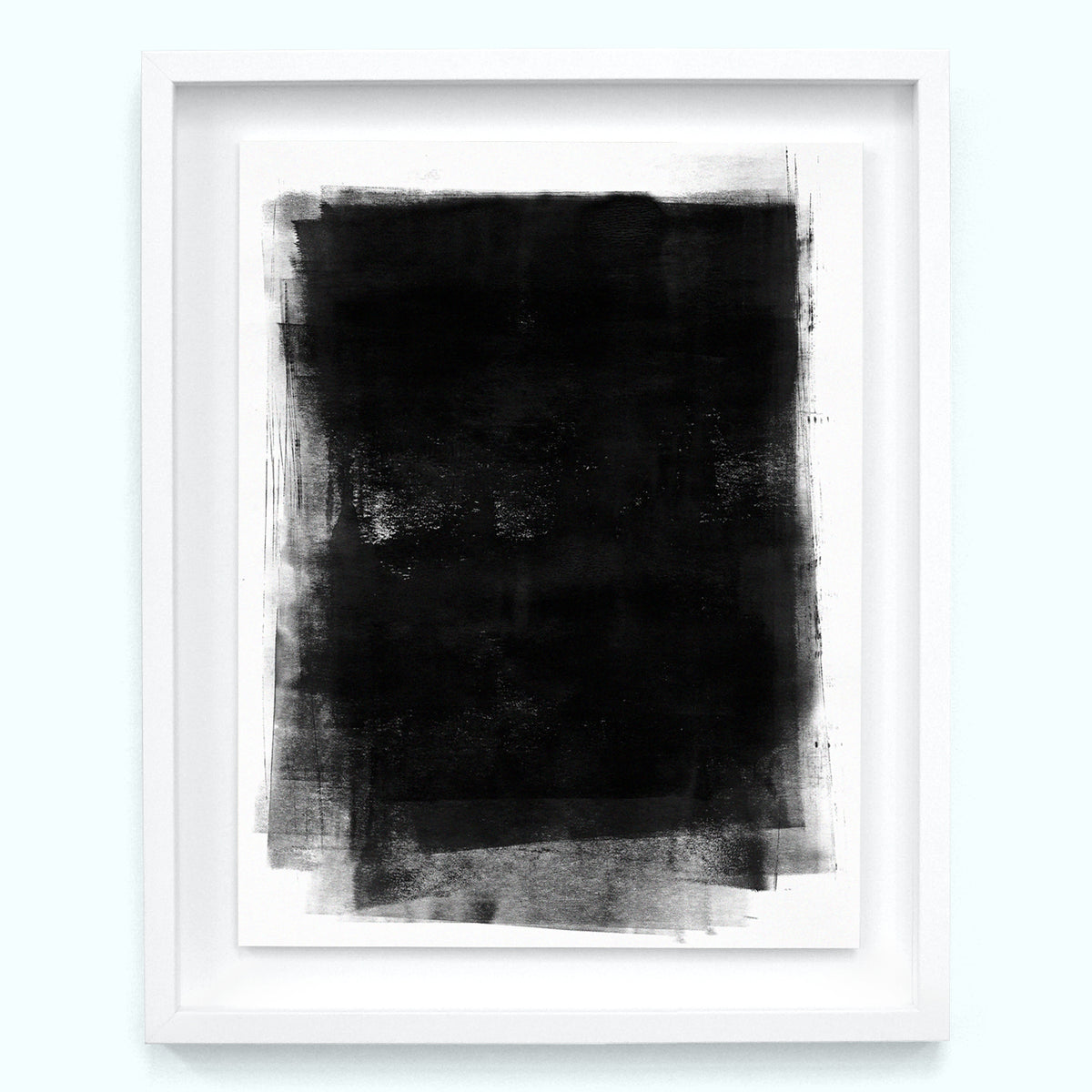 Black Charcoal Overlap Art Print
