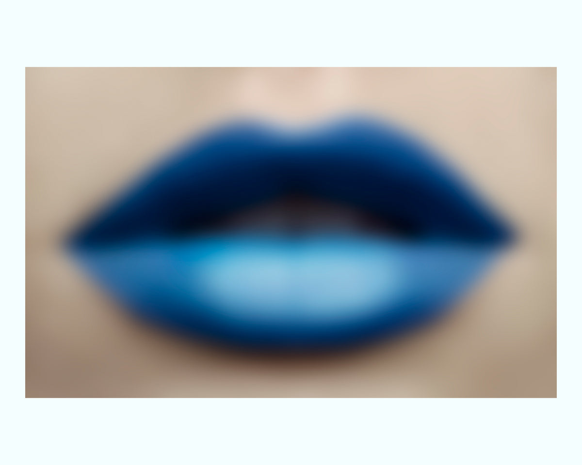 Blue Lips Art Print
