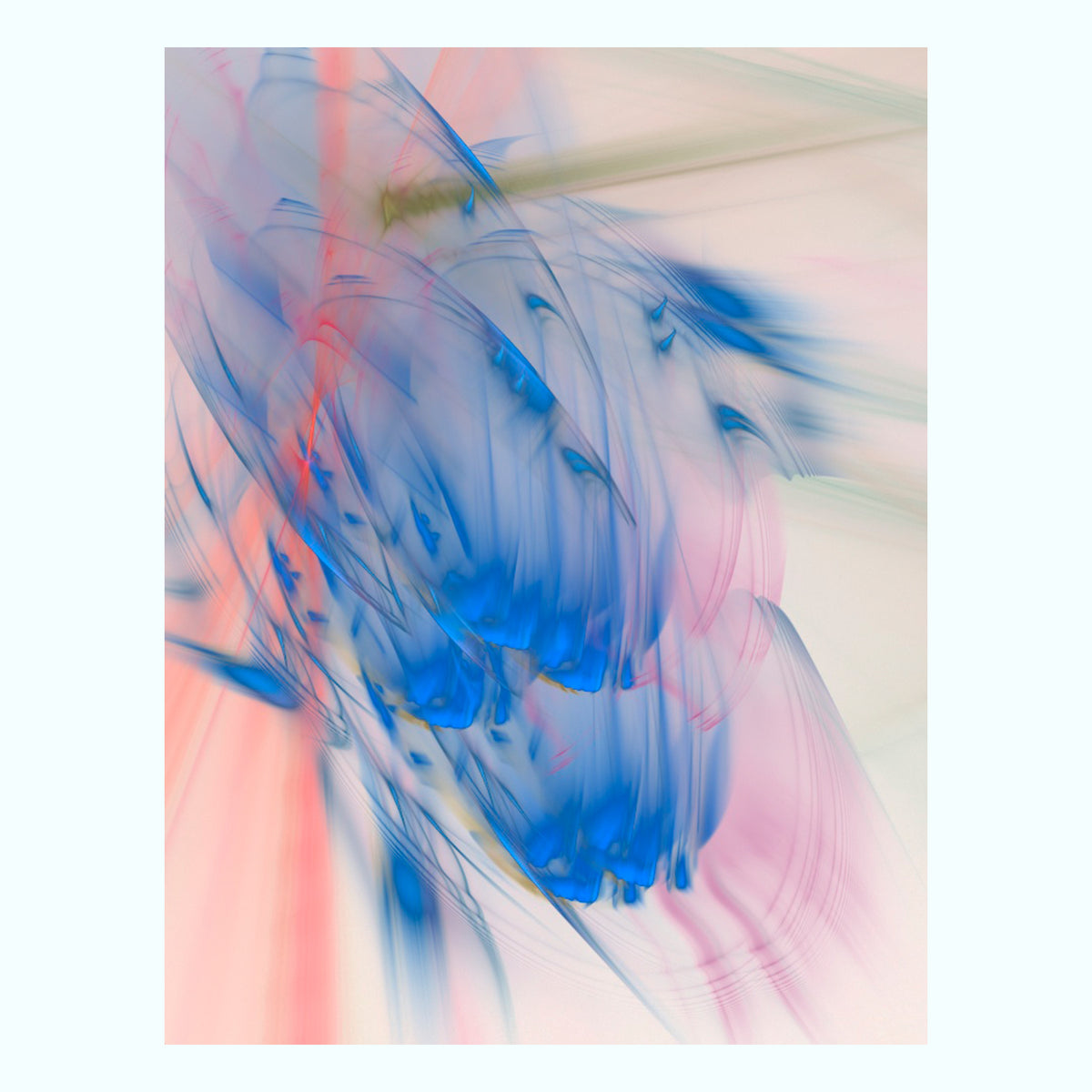 Blue & Pink Abstract Art Print