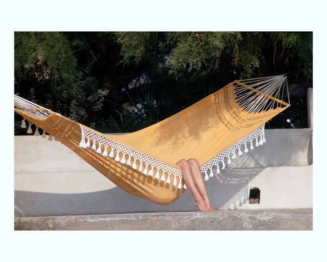 Brigitte Bardot Relaxes in a Hammock Art Print