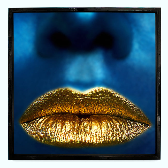 Gold Lips Art Print