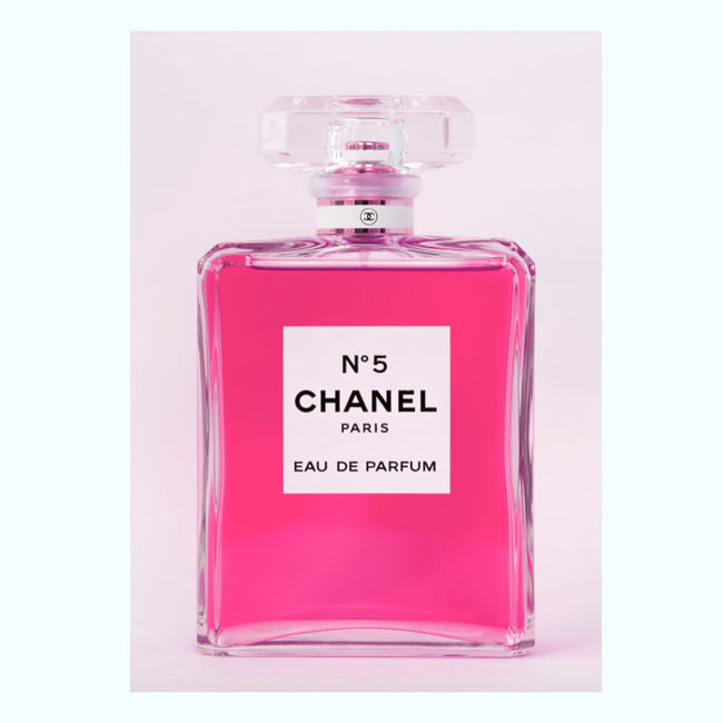 "I Only Wear Chanel No.5" (Pink) Art Print