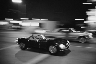 Steve McQueen Driving Sunset Strip Art Print
