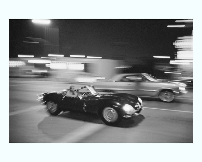 Steve McQueen Driving Sunset Strip Art Print