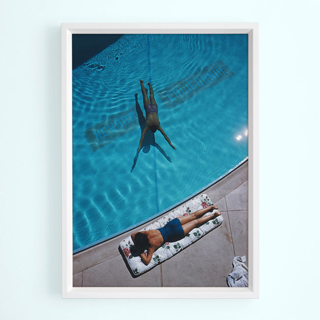 Swimmer and Sunbather Art Print