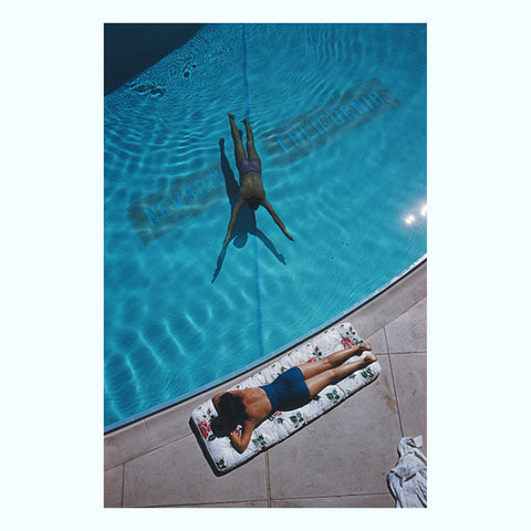 Swimmer and Sunbather Art Print