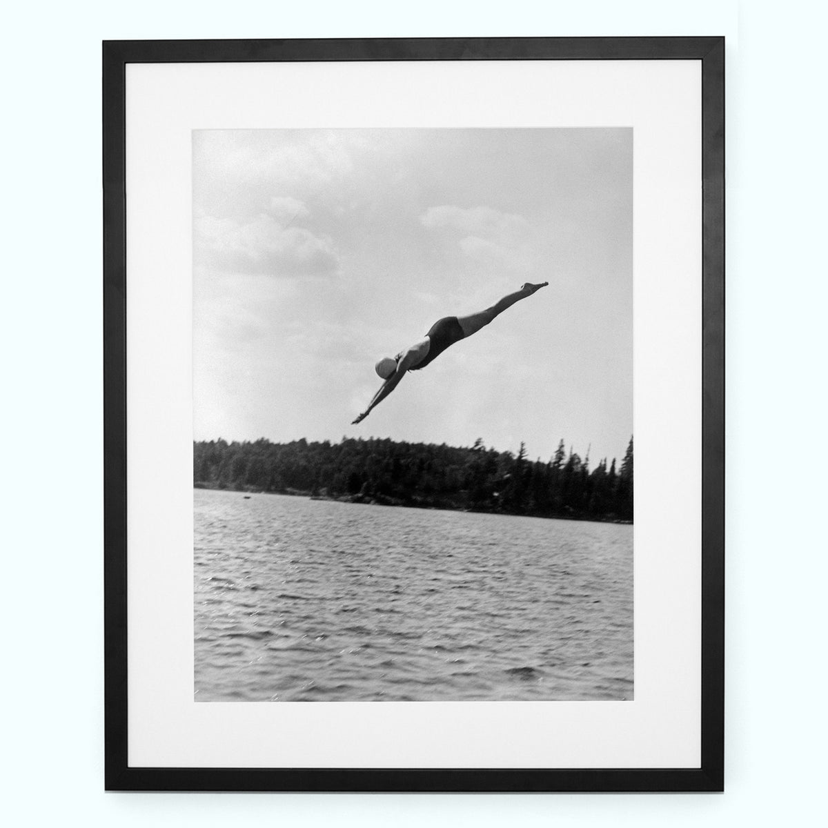 Women Diving into Lake, 1930 Art Print