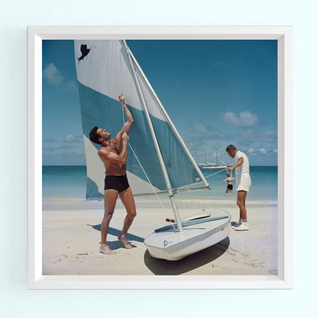 Boating in Antigua Art Print