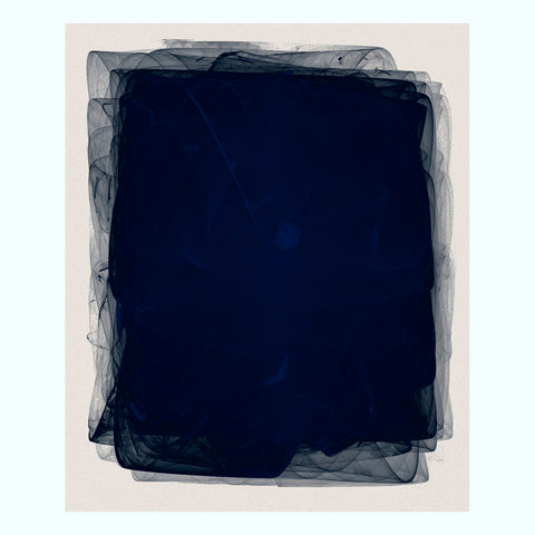 Blue Drip Abstract Art Print
