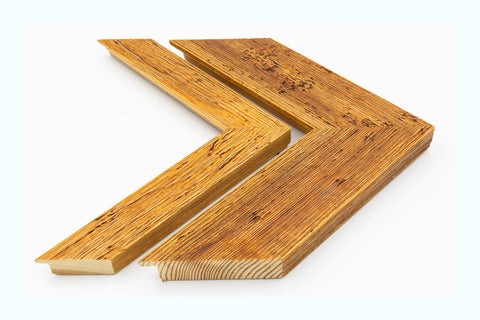 Metallic Angled Rustic Wood